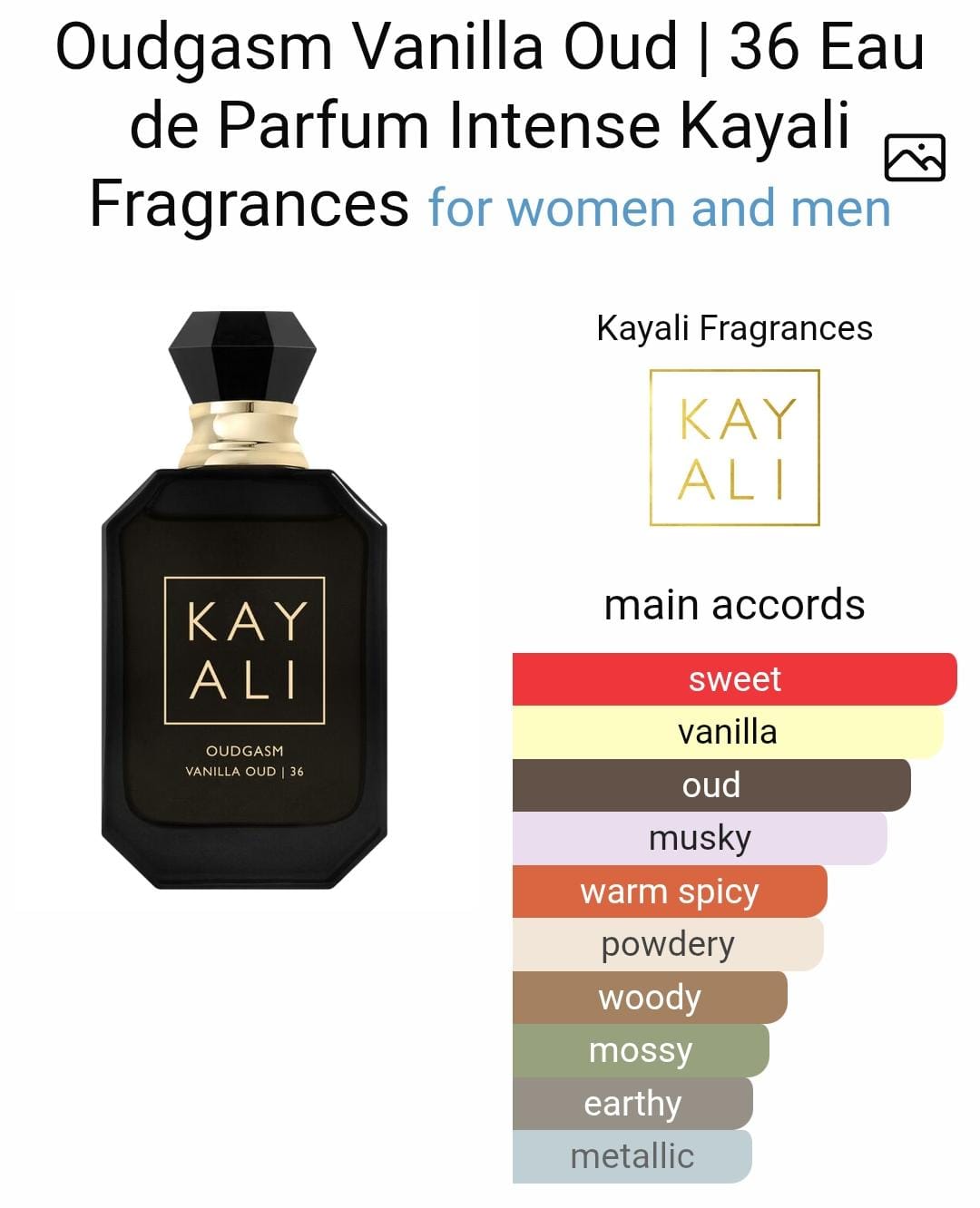 K*yalii o*dgassm v*nilla oud | 36 EDP (PREMIUM)