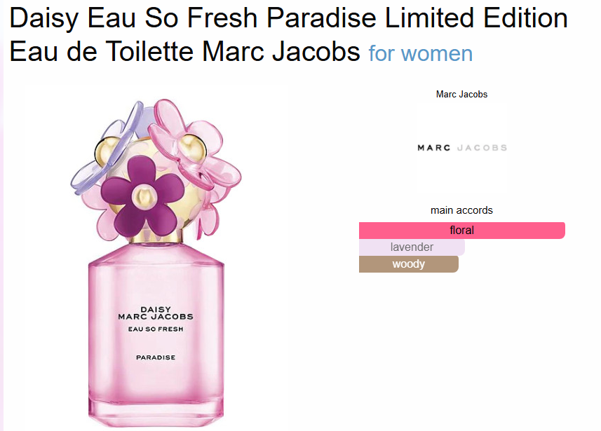 M*rc J*cobss P*radise Eau So Fresh